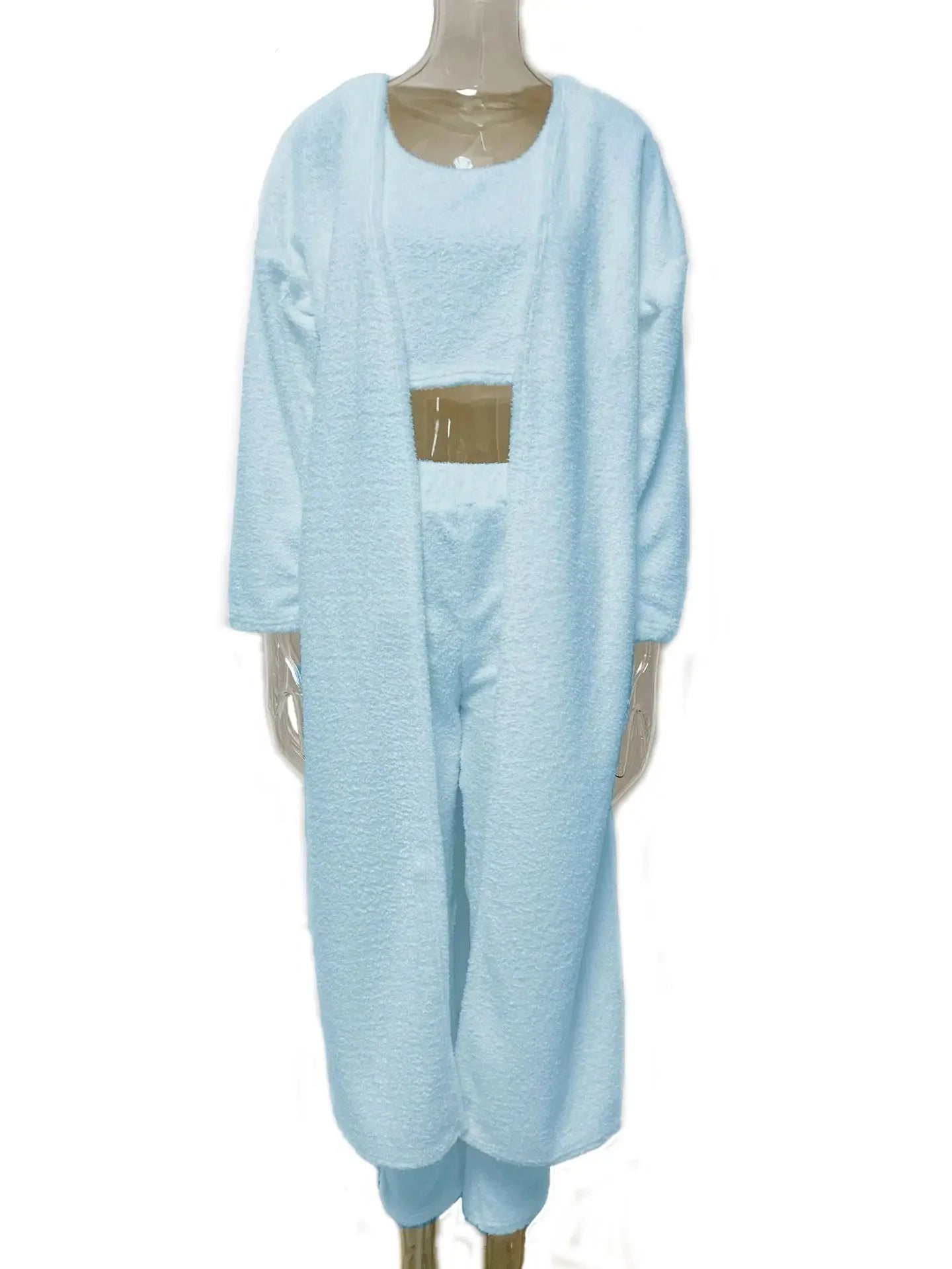 3 - Piece Fuzzy Fleece Loungewear Set - ZENOVA