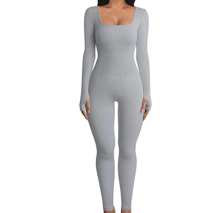 Women's Seamless Long - Sleeve Yoga Jumpsuit - ZENOVA