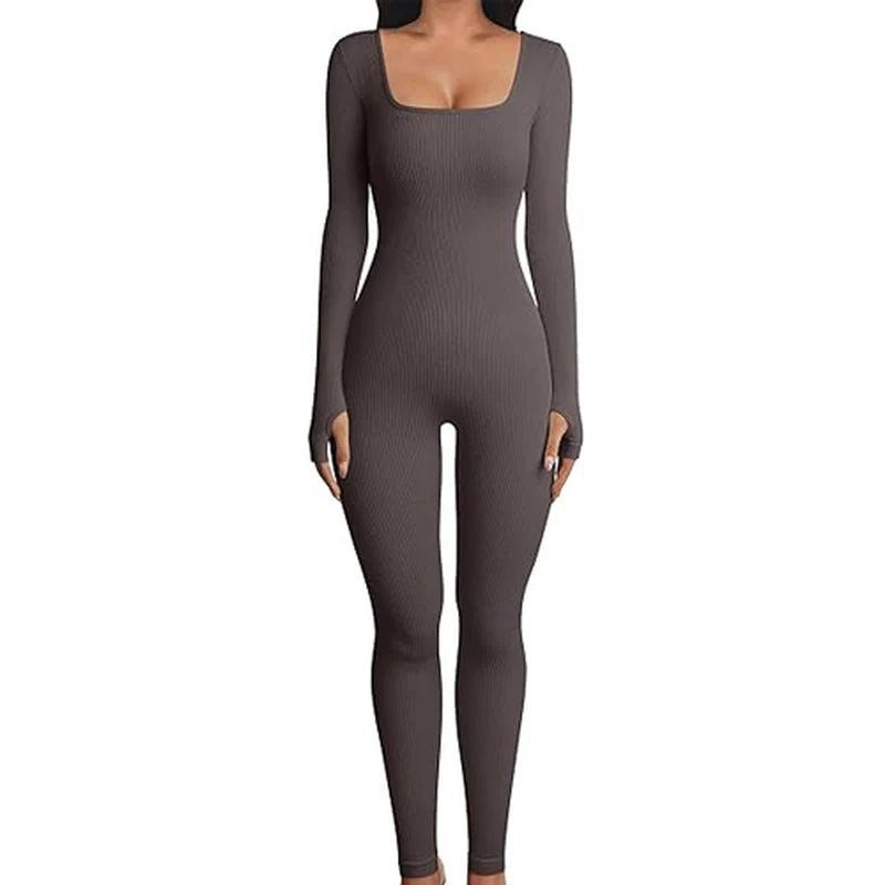 Women's Seamless Long - Sleeve Yoga Jumpsuit - ZENOVA